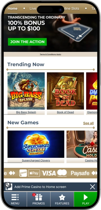 Prime Casino App